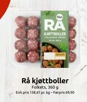 Joker Rå kjøttboller tilbud