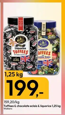 Gigaboks Toffees & chocolate eclais & liquorice 1,25 kg tilbud