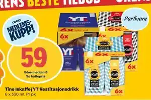 Coop Prix Tine Iskaffe/YT Restitusjonsdrikk tilbud