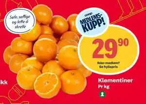 Coop Extra Klementiner tilbud