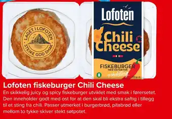 Spar Lofoten fiskeburger Chili Cheese tilbud