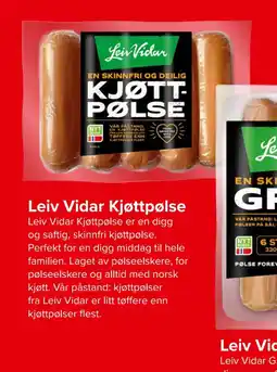 Spar Leiv Vidar Kjøttpølse tilbud