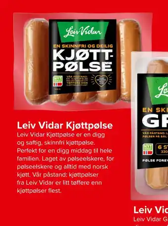 Spar Leiv Vidar Kjøttpølse tilbud