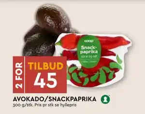 Coop Mega AVOKADO/SNACKPAPRIKA tilbud