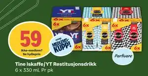 Coop Mega Tine Iskaffe/YT Restitusjonsdrikk tilbud