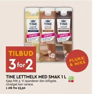 Coop Mega TINE LETTMELK MED SMAK 1 L tilbud