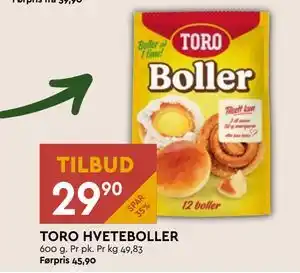 Coop Mega TORO HVETEBOLLER tilbud