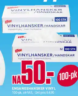 Europris Engangshansker vinyl tilbud