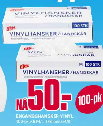 Europris Engangshansker vinyl tilbud