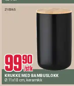 Europris KRUKKE MED BAMBUSLOKK tilbud