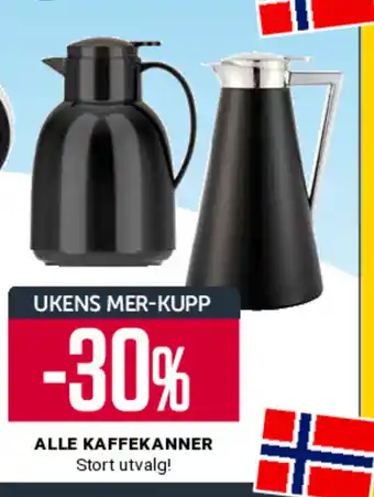 Europris ALLE KAFFEKANNER Stort utvalg! tilbud