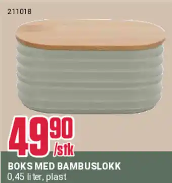 Europris BOKS MED BAMBUSLOKK tilbud