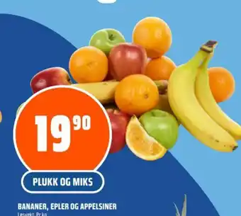 Coop Obs BANANER, EPLER OG APPELSINER Løsvekt. Pr kg tilbud