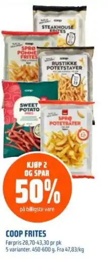 Coop Obs COOP FRITES tilbud