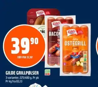 Coop Obs GILDE GRILLPØLSER 3 varianter tilbud