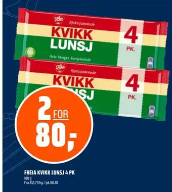 Coop Obs FREIA KVIKK LUNSJ 4 PK tilbud