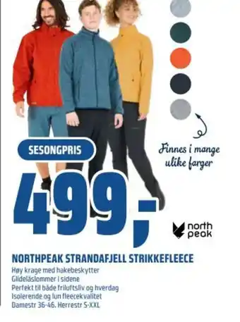 Coop Obs NORTHPEAK STRANDAFJELL STRIKKEFLEECE tilbud