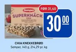 Rema 1000 CHIA KNEKKEBRØD tilbud