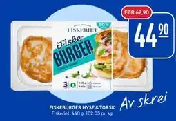 Rema 1000 FISKEBURGER HYSE & TORSK tilbud