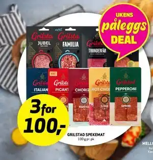Bunnpris GRILSTAD SPEKEMAT tilbud