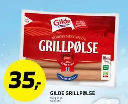 Bunnpris GILDE GRILLPØLSE tilbud