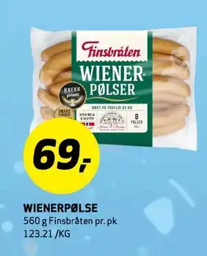 Bunnpris WIENERPØLSE tilbud