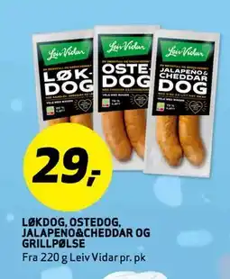 Bunnpris LØKDOG, OSTEDOG, JALAPENO&CHEDDAR OG GRILLPØLSE tilbud