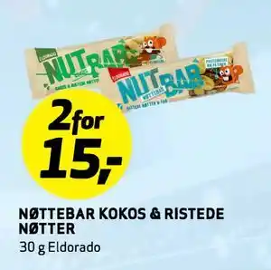 Bunnpris NØTTEBAR KOKOS & RISTEDE NØTTER tilbud