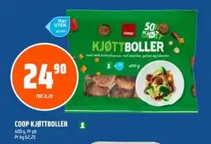 Coop Obs COOP KJØTTBOLLER tilbud