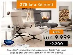 Skeidar Stressless London Star tilbud