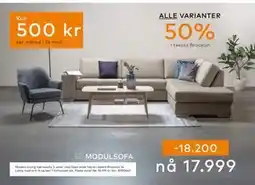 Skeidar Modern Living hjørnesofa 3-seter tilbud