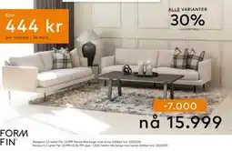 Skeidar Newport 2,5-seter Før 22.999 Tekstil Mia beige med sorte stålben tilbud