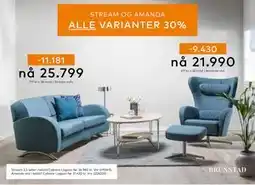 Skeidar Stream sofa tilbud