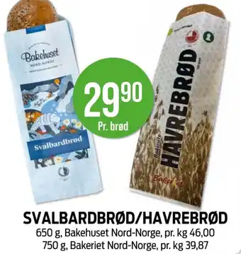 Kiwi SVALBARDBRØD/HAVREBRØD tilbud