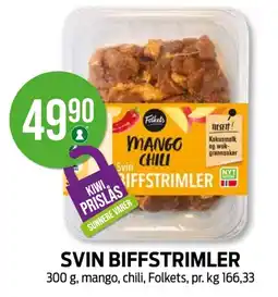 Kiwi SVIN BIFFSTRIMLER tilbud