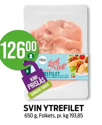 Kiwi SVIN YTREFILET tilbud