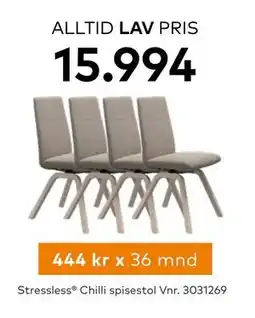 Skeidar Stressless Chilli spisestol tilbud