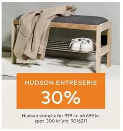 Skeidar Hudson skohylle tilbud