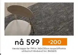 Skeidar Værdal teppe tilbud