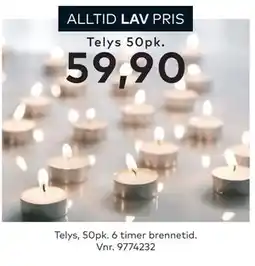 Skeidar Telys 50pk tilbud