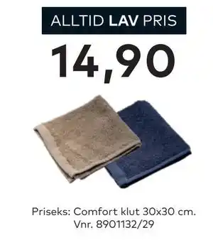 Skeidar Priseks: Comfort klut tilbud