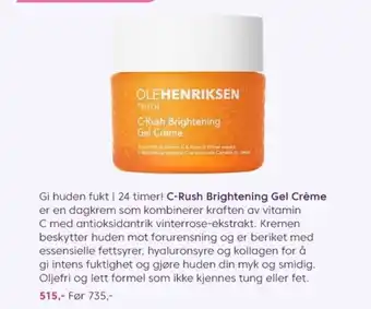 VITA Gi huden fukt i 24 timer! C-Rush Brightening Gel Crème tilbud