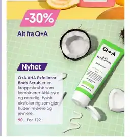 VITA Q+A AHA Exfoliator Body Scrub tilbud