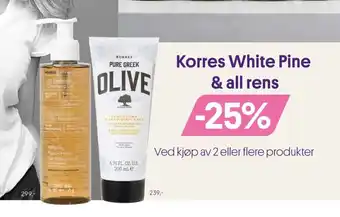 VITA Korres White Pine & all rens tilbud