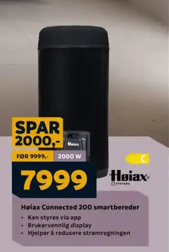 Megaflis Høiax Connected 200 smartbereder tilbud