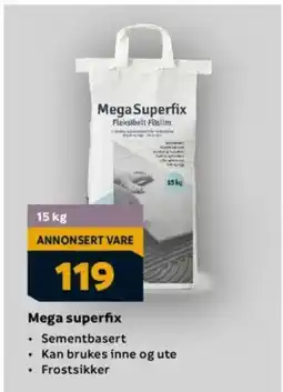 Megaflis Mega superfix tilbud