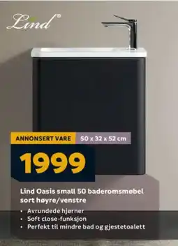 Megaflis Lind Oasis small 50 baderomsmøbel tilbud