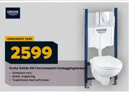 Megaflis Grohe Solido 4in1 Set komplett innbyggingstoalett tilbud