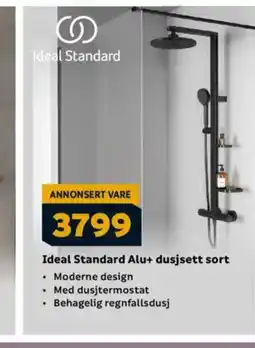 Megaflis Ideal Standard Alu+ dusjsett sort tilbud