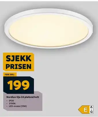 Megaflis Nordlux Oja 24 plafond hvit tilbud